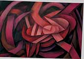 Greg Geffner - Painting. Title: Red Spy In THe Sky