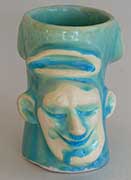 Greg Geffner Ceramic Sculpture. Title: Angel-Devil Beer Mug