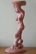 Greg Geffner - Ceramic Sculpture. Bubble Gumb Girl With Snake.