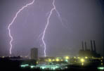 Lightning Bridging East River