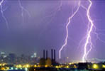 Near Miss Lightning Bolt Striking Fink Bakery