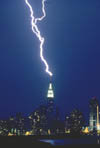 Empire State Building Lightning Strike With Airliner