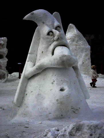 Greg Geffner - Skier Eater Snow Sculpture