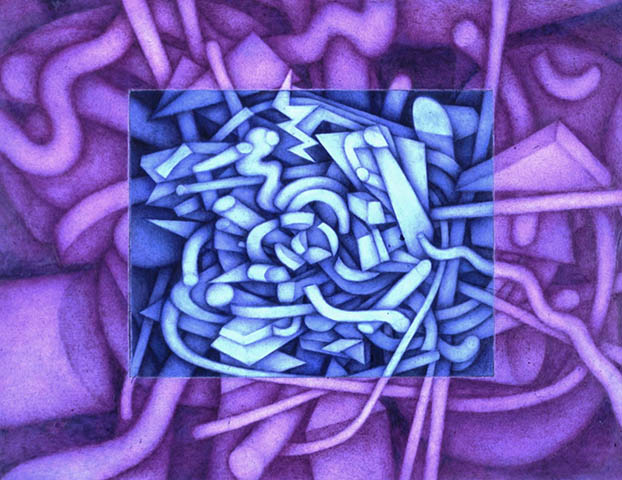 Greg Gefner - Blue Abstract Painting